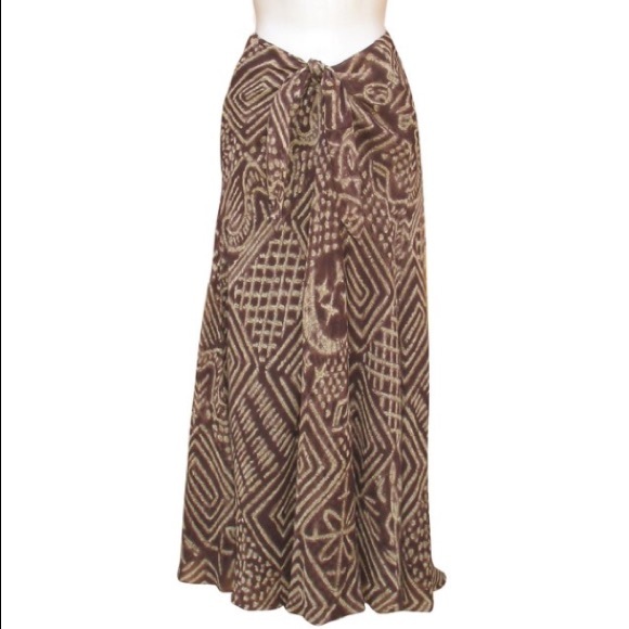 Lauren Ralph Lauren Dresses & Skirts - Ralph Lauren Brown Silk Midi Skirt